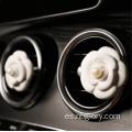 Aroma de cerámica de cerámica perfumada en forma de flores Difusor de aceite esencial CAR Ventilador de ventilación Aire ambientador